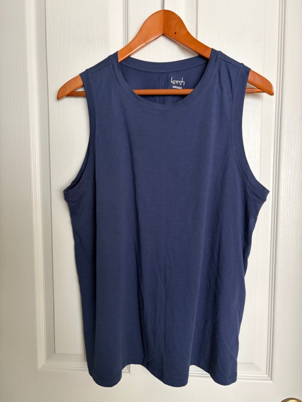 Kersh Deep Navy Sleeveless Muscle Tank